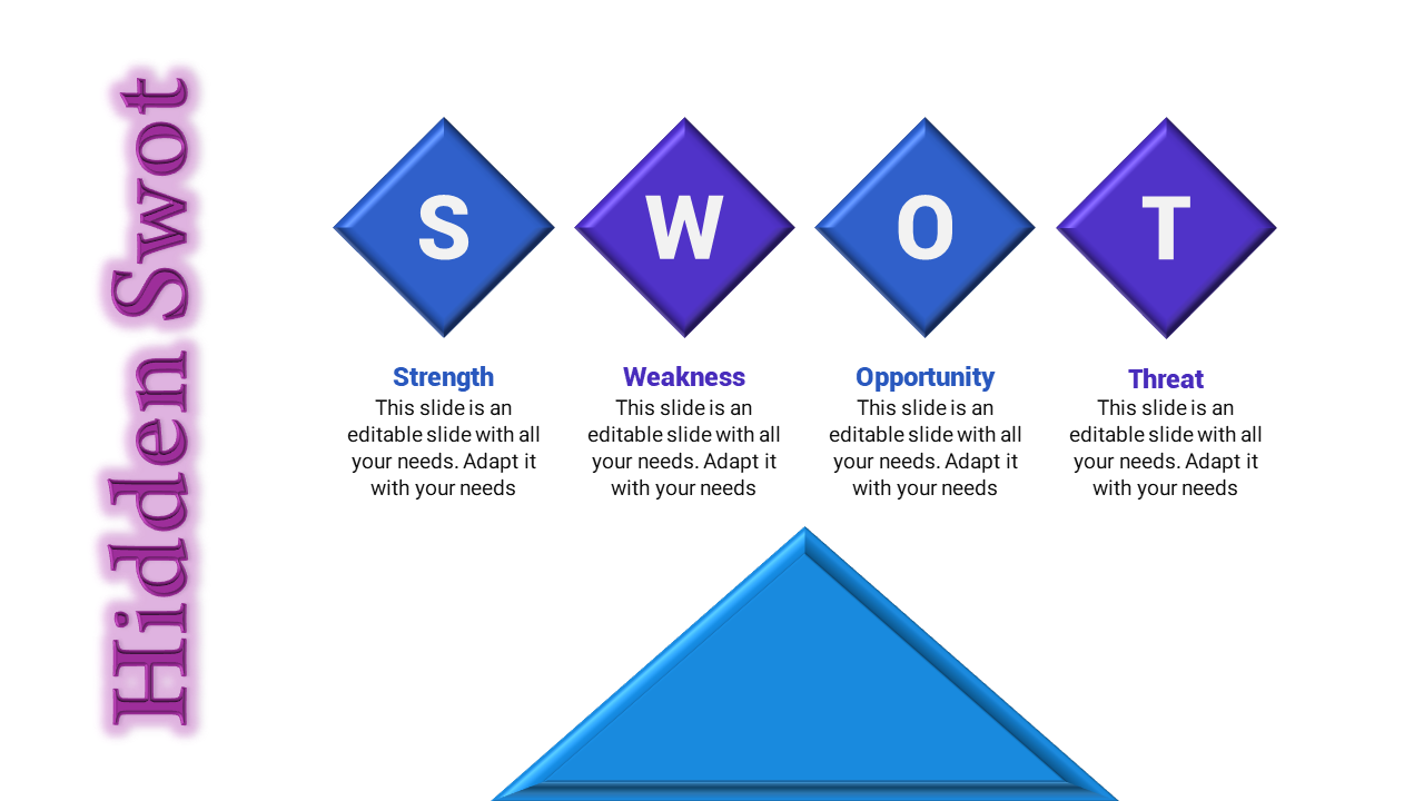 Free - Connected SWOT PowerPoint Slide Template